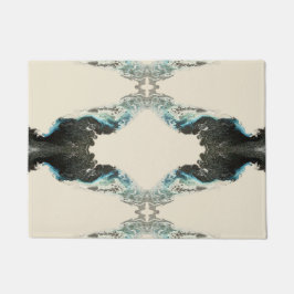 Tidal Echoes — Abstract Fluid Ink Pattern ドアマット
