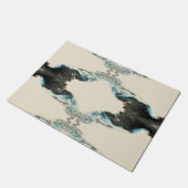 Tidal Echoes — Abstract Fluid Ink Pattern ドアマット (アングル)