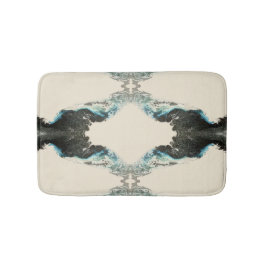 Tidal Echoes — Abstract Fluid Ink Pattern バスマット
