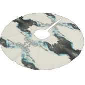 Tidal Echoes — Abstract Fluid Ink Pattern ブラッシュドポリエステルツリースカート (アングル)