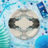 Tidal Echoes — Abstract Fluid Ink Pattern ペーパープレート (パーティー)