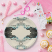 Tidal Echoes — Abstract Fluid Ink Pattern ペーパープレート (パーティー)