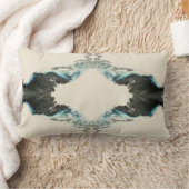 Tidal Echoes — Abstract Fluid Ink Pattern ランバークッション (ブランケット)