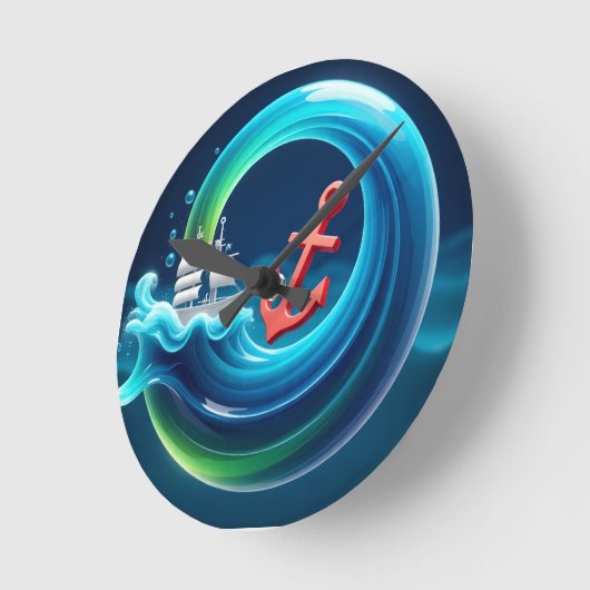 Tidal Force ラウンド壁時計 (傾斜)