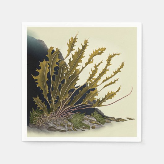 Tidal Fronds スタンダードカクテルナプキン (正面)
