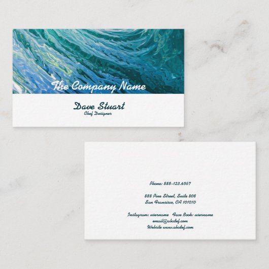 TIdal motion 名刺 (正面/裏面)