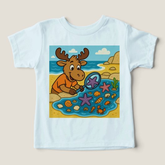 Tide Pool Treasure Hunt – Explorer Tee for Curious (デザイン正面)