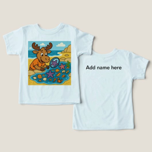 Tide Pool Treasure Hunt – Explorer Tee for Curious (デザイン正面&裏面)