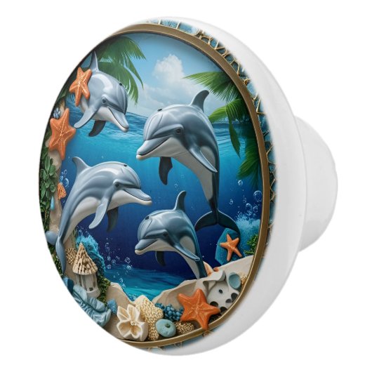 Tide Treasures Dolphins セラミックノブ (右)