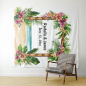 Tides of Love Arch Wedding Backdrop タペストリー (インサイチュ(横))