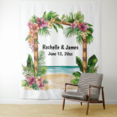 Tides of Love Arch Wedding Backdrop タペストリー (インサイチュ)