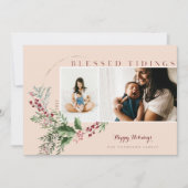 Tidings賛美 Water Color緑のリース写真 シーズンカード (正面)