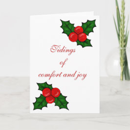 Tidings of Comfort and Joy Christmas Card カード