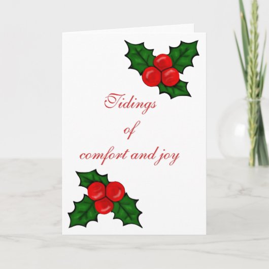 Tidings of Comfort and Joy Christmas Card カード (正面)