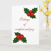 Tidings of Comfort and Joy Christmas Card カード (黄色い花)