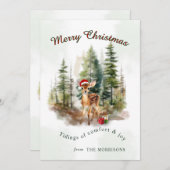 Tidings of Joy Christmas Greeting Card 招待状 (正面/裏面)
