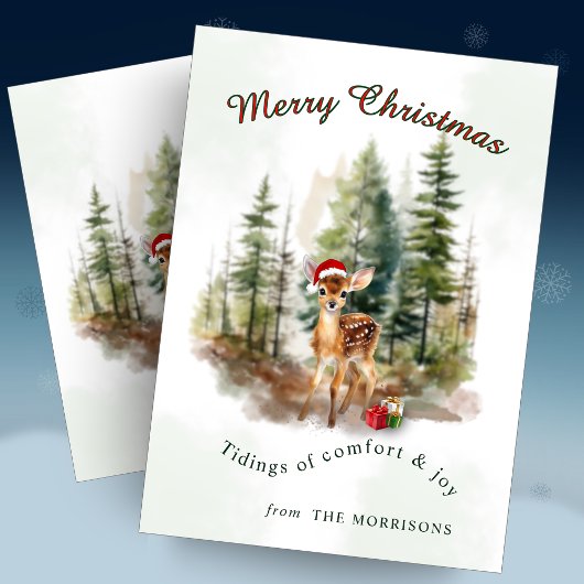 Tidings of Joy Christmas Greeting Card 招待状