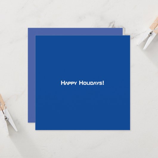  tidy blue modern QR code カード (正面/裏面インサイチュ)