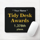Tidy Desk Awards Add Name Resertic Coworker Joke G マウスパッド (マウス)