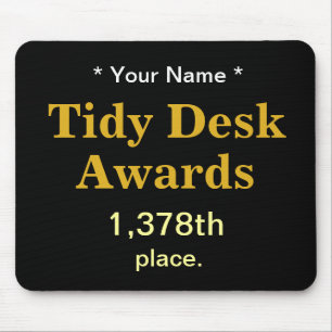 Tidy Desk Awards Add Name Resertic Coworker Joke G マウスパッド