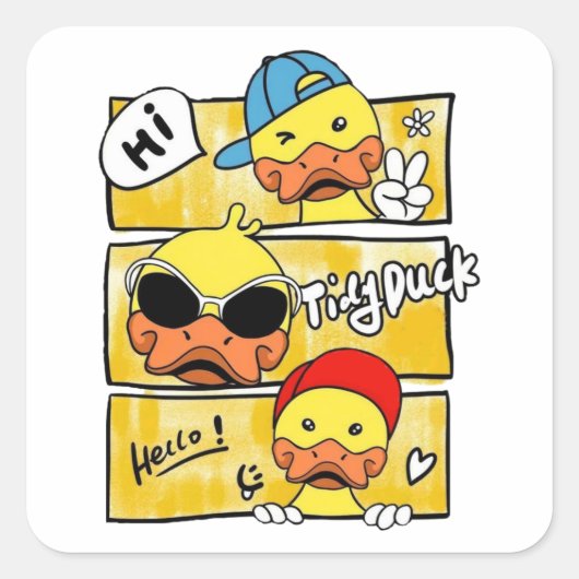Tidy Duck スクエアシール (正面)