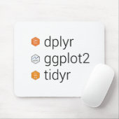 Tidyverseの図書館: dplyr、ggplot2のtidyr マウスパッド (マウス)