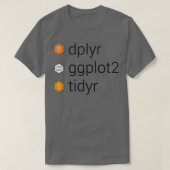 Tidyverseライブラリdplyr ggplot2tidyr tシャツ (デザイン正面)