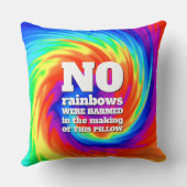 TieおもしろいDyeの虹が傷つけられた… クッション (裏面)