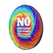 TieおもしろいDyeの虹が傷つけられた… ダーツボード (正面右)