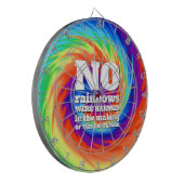 TieおもしろいDyeの虹が傷つけられた… ダーツボード (正面左)