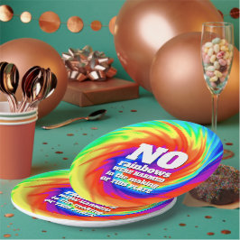 TieおもしろいDyeの虹が傷つけられた… ペーパープレート