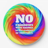 TieおもしろいDyeの虹が傷つけられた… ペーパープレート (正面)