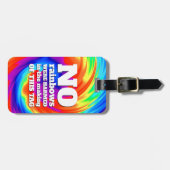 TieおもしろいDyeの虹が傷つけられた… ラゲッジタグ (正面横)