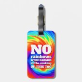 TieおもしろいDyeの虹が傷つけられた… ラゲッジタグ (裏面縦)