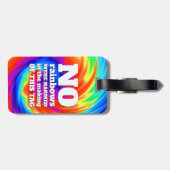 TieおもしろいDyeの虹が傷つけられた… ラゲッジタグ (裏面横)