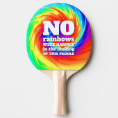 TieおもしろいDyeの虹が傷つけられた… 卓球ラケット (正面)