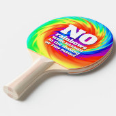 TieおもしろいDyeの虹が傷つけられた… 卓球ラケット (正面アングル)