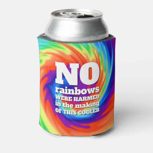TieおもしろいDyeの虹が傷つけられた… 缶クーラー (缶裏面)
