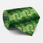 Tie – 中間のフラクタルで出会う – 緑 ネクタイ (ロール)