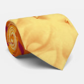 Tie, Beautiful Golden Yellow & Orange Floral Desig ネクタイ (ロール)