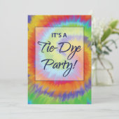 Tie-Dyeテーマパーティー招待状 招待状 (スタンド正面)