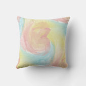 Tie-Dyeレトロパステルパインタリーウォーター色inラブ クッション (裏面)