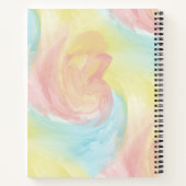 Tie-Dyeレトロパステルパインタリーウォーター色inラブ ノートブック (裏面)