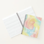 Tie-Dyeレトロパステルパインタリーウォーター色inラブ ノートブック (内部)