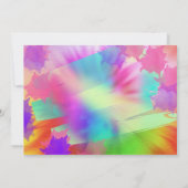 Tie-Dyeレトロ誕生日パーティーの招待 招待状 (裏面)