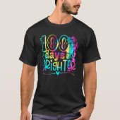 Tie Dye 100 Days Brighter Student Happy 100th Day  Tシャツ (正面)