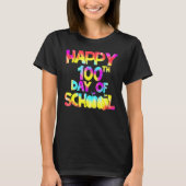Tie Dye 100 Days Of School 100th Day Of School Tea Tシャツ (正面)