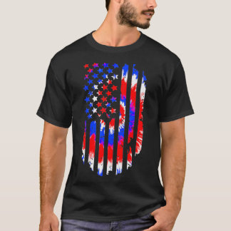 Tie Dye American Flag Patriotic Happy 4th Of July  Tシャツ