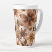 Tie Dye Autumn Floral カフェラテマグ (右アングル)