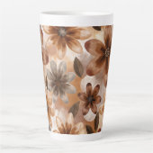 Tie Dye Autumn Floral カフェラテマグ (正面)